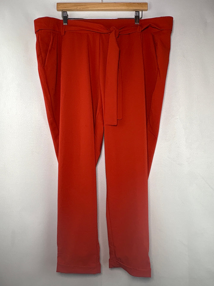 Torrid Womens Size 2X Burnt Orange High Waisted Tie Front Pants