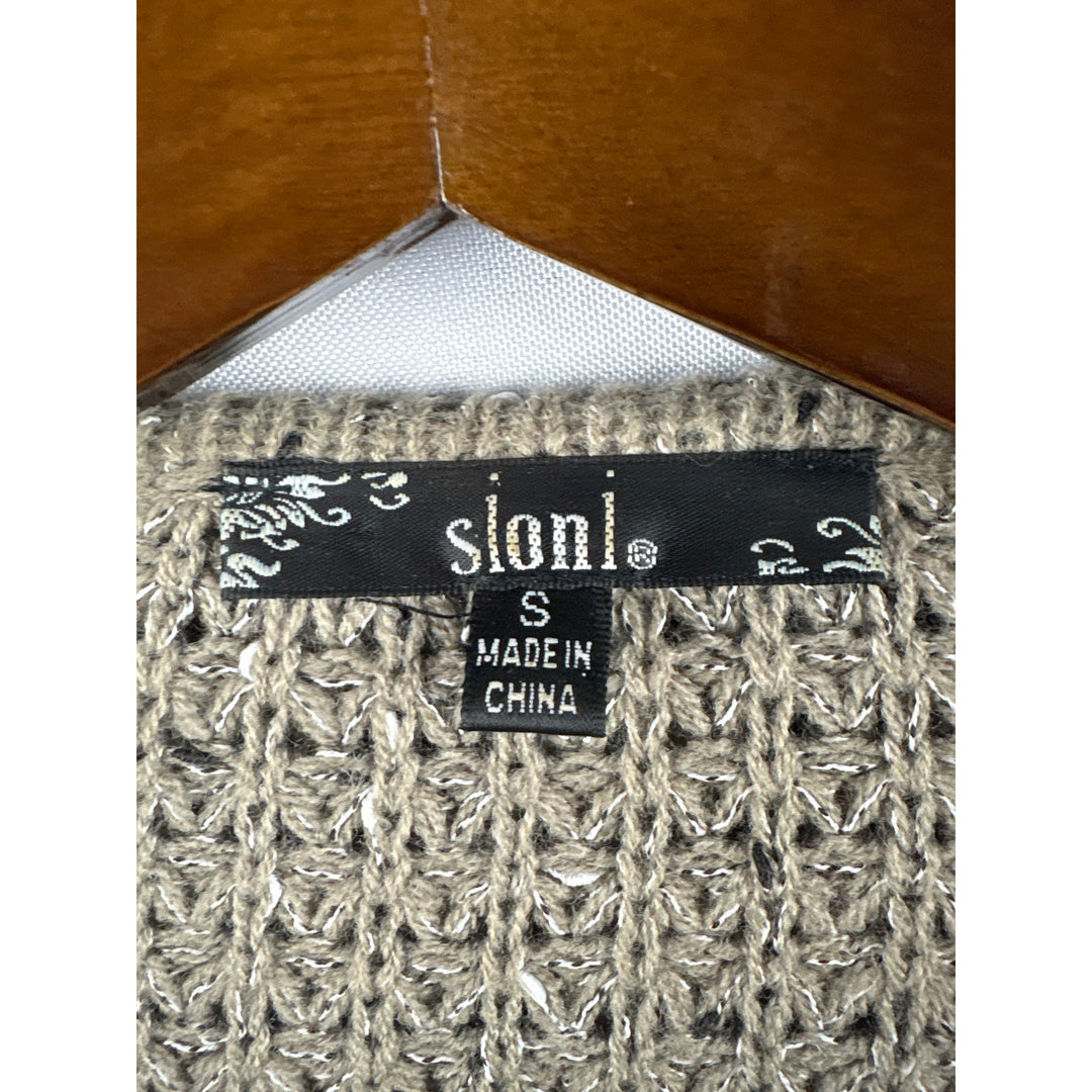 Women’s Sioni Small Dark Tan Knit Cardigan