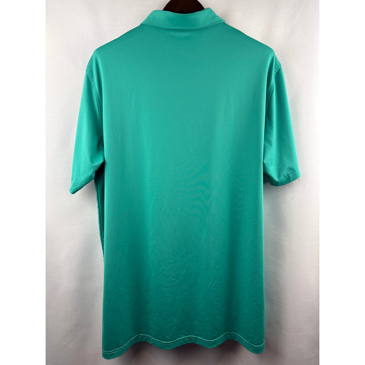 Men’s Peter Millar XL Teal Golf Polo Shirt w/ Logo Embroidered