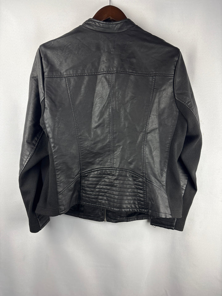 Women’s Torrid Size 2 Black Faux Leather Motor Jacket
