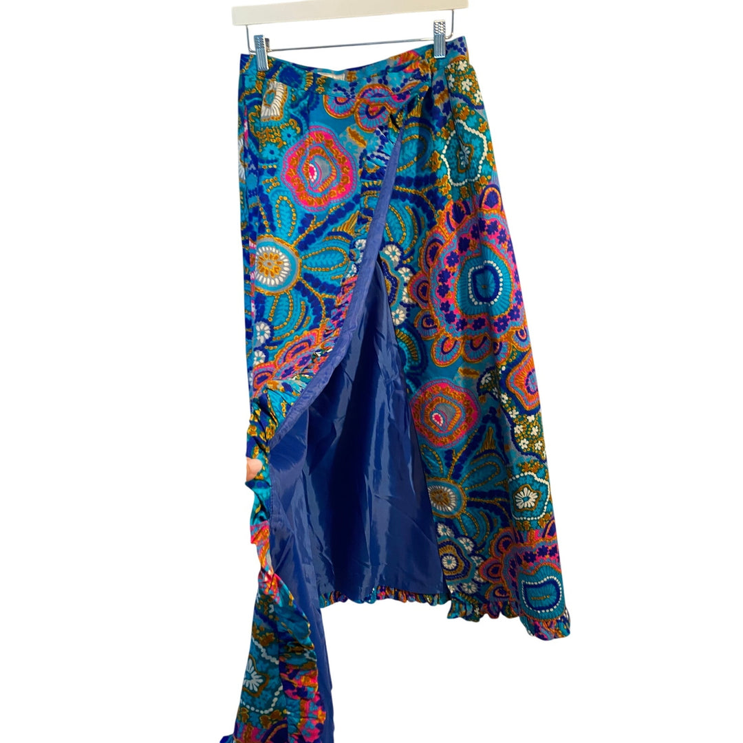 Rare Vintage 1960's Alice of California Women's Wrap Maxi Skirt