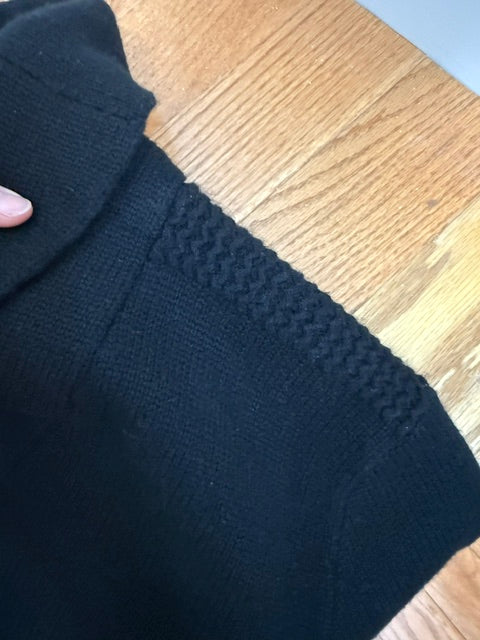 Polo Ralph Lauren Lambswool Half‑Zip Black Sweater SzL