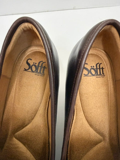 Sofft Leona Leather Loafer Pumps Chocolate NWT Sz9.5