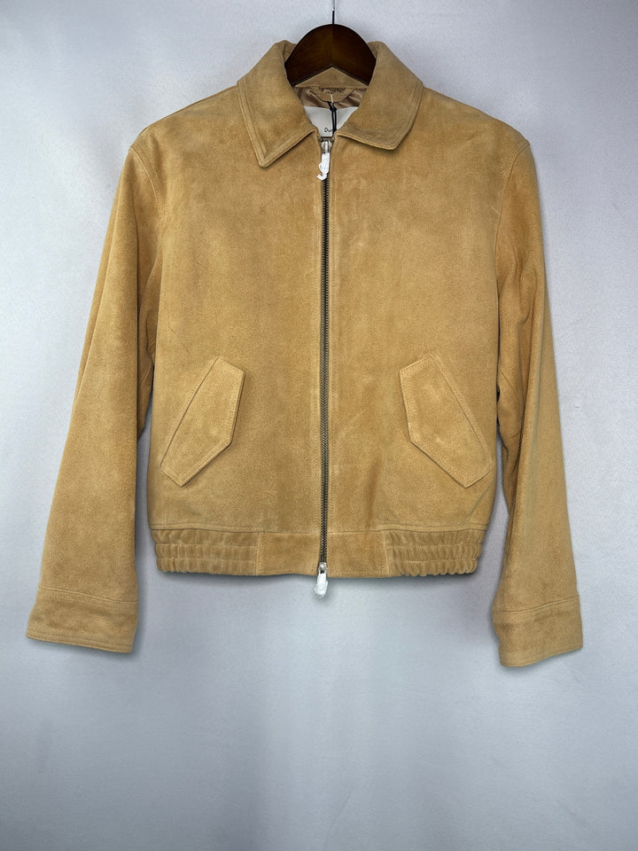 Unisex Dunst Small Latte Brown Suede Blouson Jacket