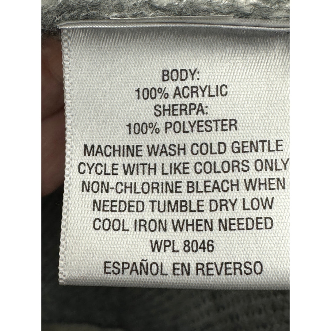Women’s Style & Co Gray Sherpa Lined Open Front Cardigan Size Sm