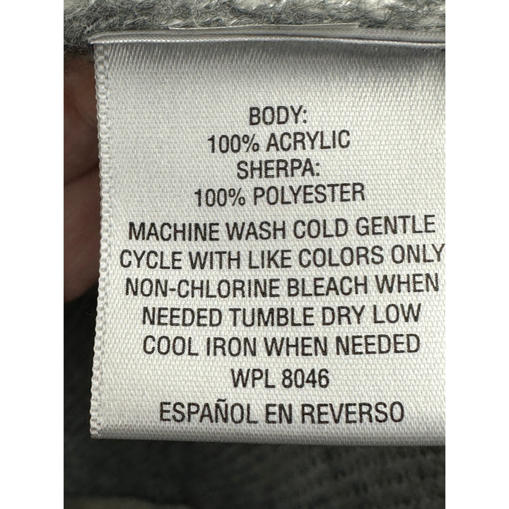 Women’s Style & Co Gray Sherpa Lined Open Front Cardigan Size Sm