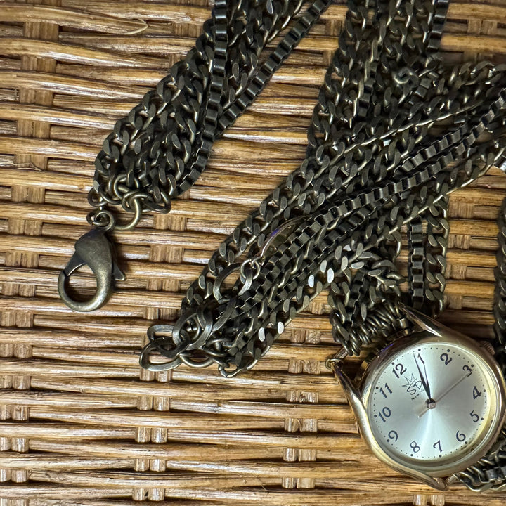 Sara Designs NY Chain Wrap Watch Copper-Toned, Water Resistant, Stylish Watch
