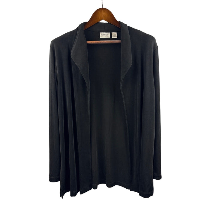 Women’s Chico’s Size 3 Black Cardigan Sweater