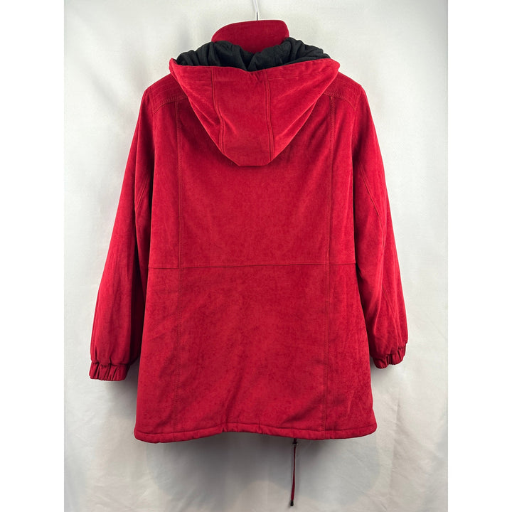 Women’s Croft & Barrow Size 1X Red Faux Suede Heavyweight Coat