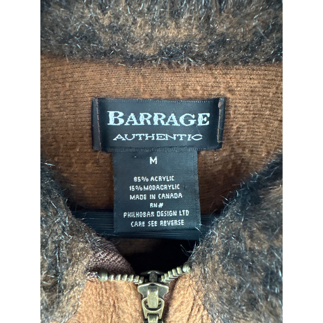 Barrage Authentic Brown Fur Zip Up Coat