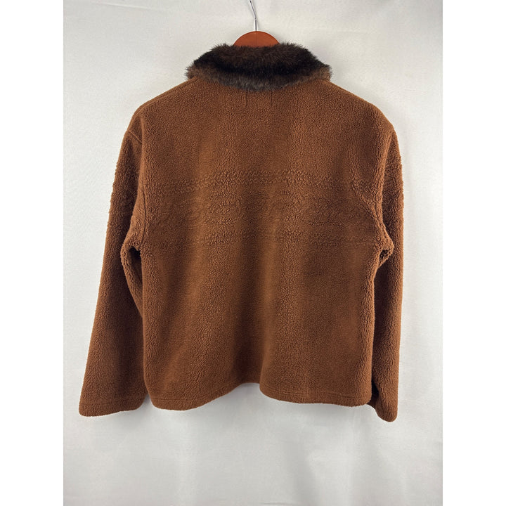 Barrage Authentic Brown Fur Zip Up Coat