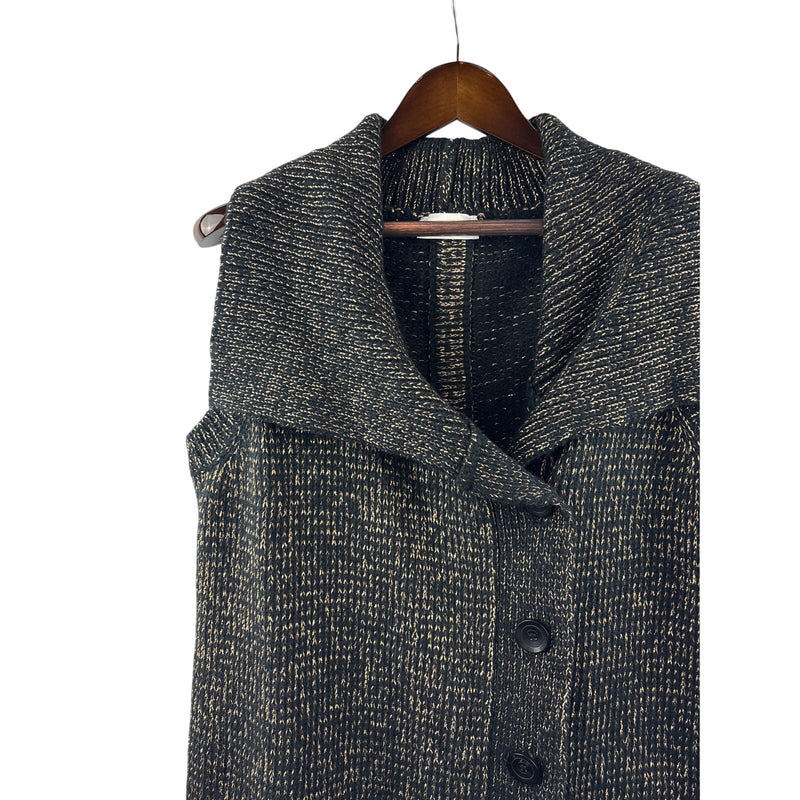 Women’s Soft Surroundings Medium Black w/ Gold Metallics Knit Vest