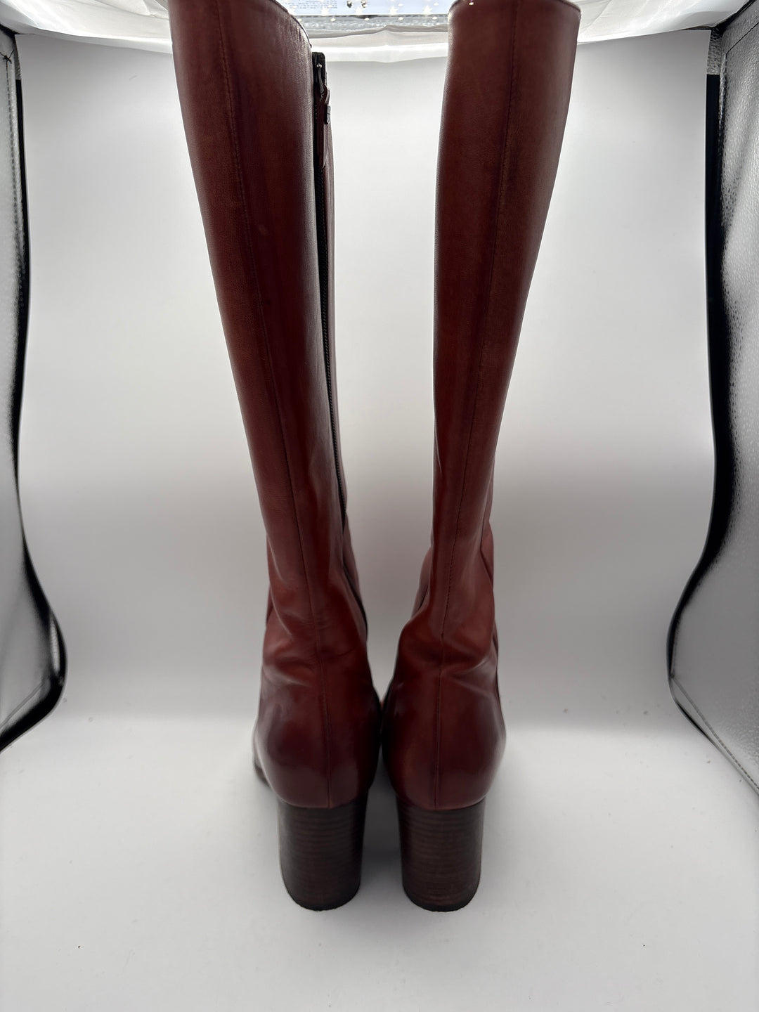 Women’s Pantanetti Size 9.5 Orange Brown Leather Boots