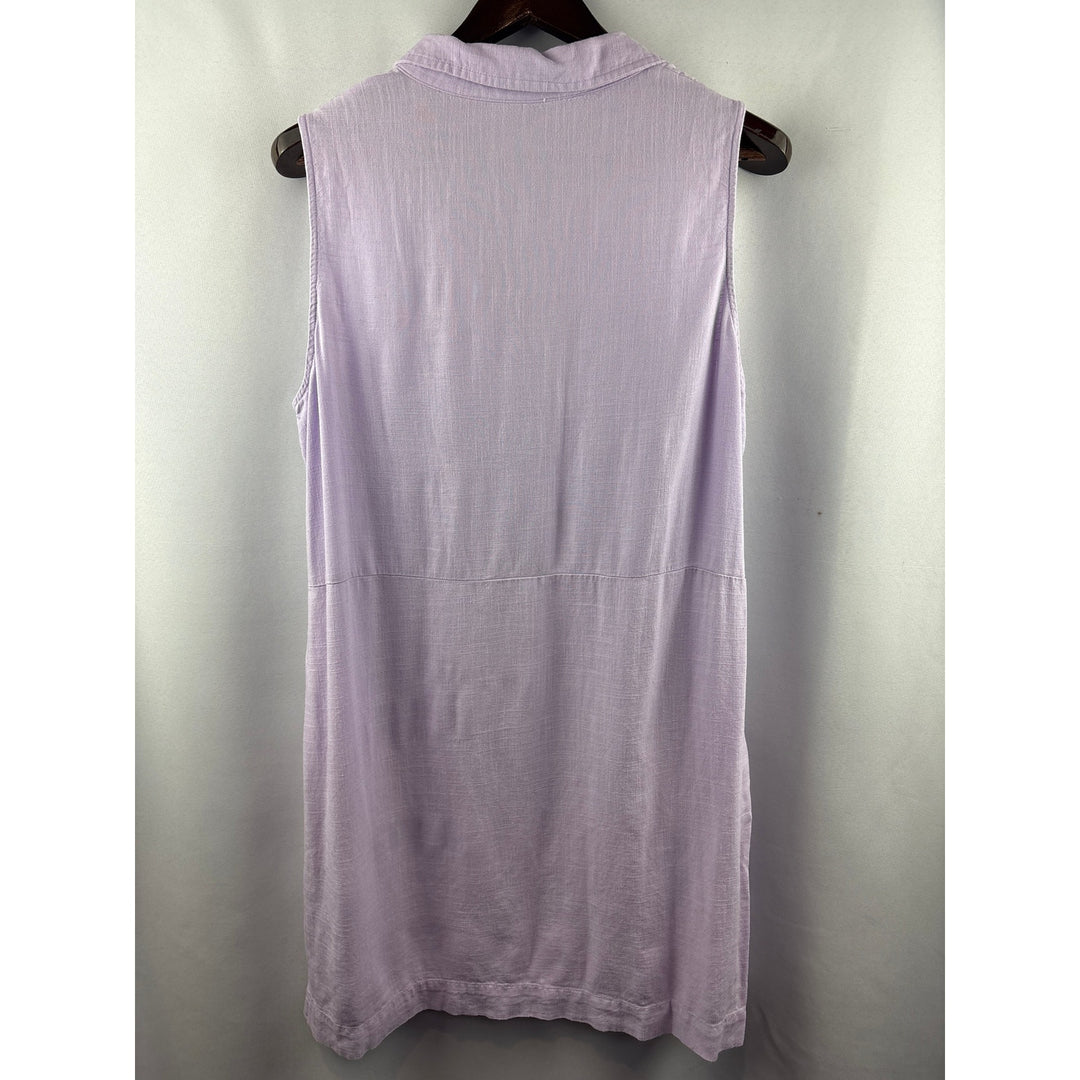 Women’s Peace & Pearls XL Lilac Sleeveless Midi Dress