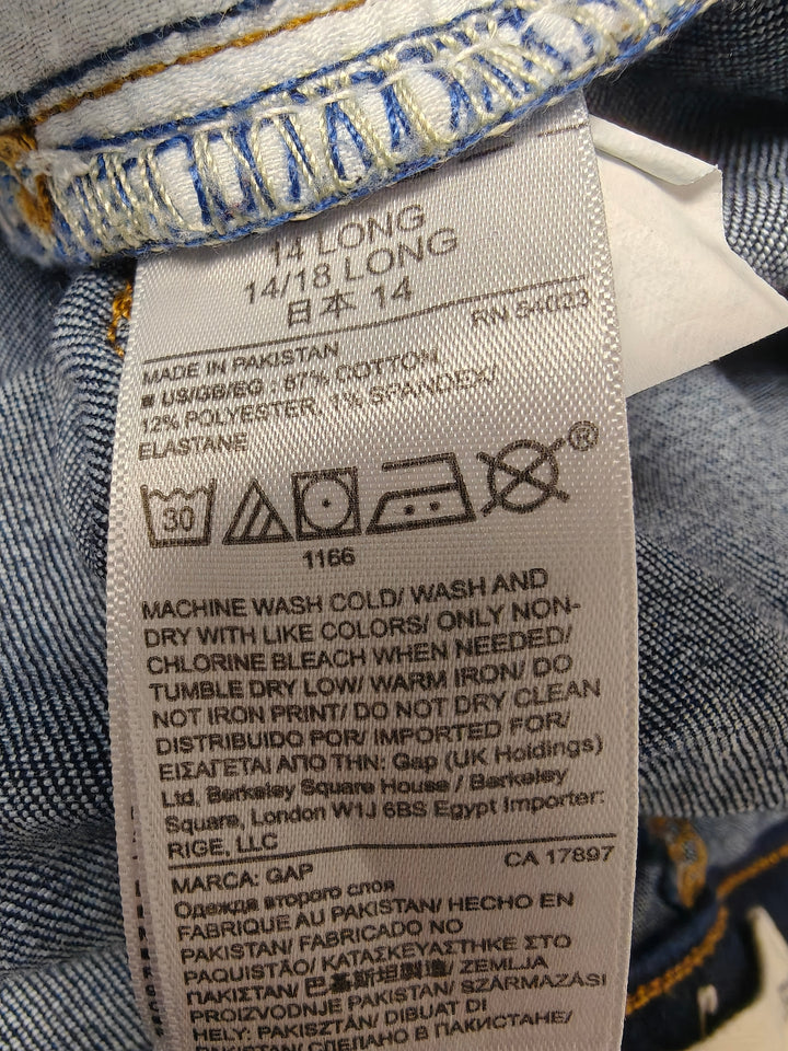 Womens Gap 1969 True Skinny Jeans Dark Indigo Blue Size 32 Long