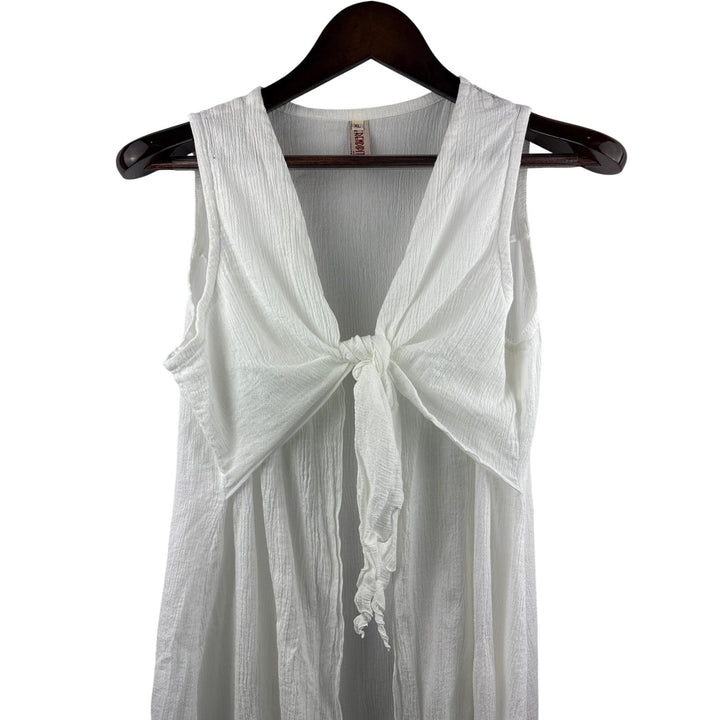 Women’s Serendipity XL White Long Sleeveless Vest.