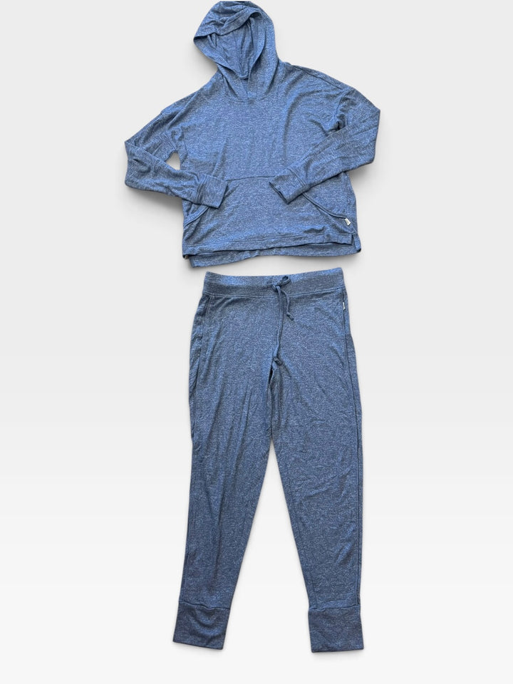 UGG Blue Heather Hoodie Jogger 2 Piece Lounge Set Size S Cozy Athleisure
