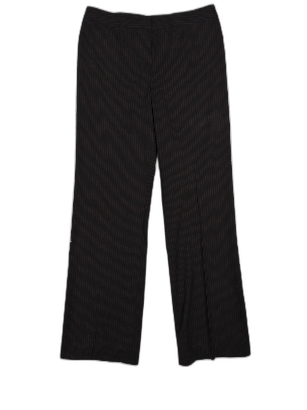 Women Lafayette 148 New York Black Burgundy Pinstripe Dress Pants Size 12