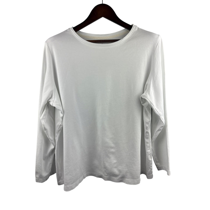 Women’s Isaac Mizrahi Live! Size 2X White Long Sleeve Shirt