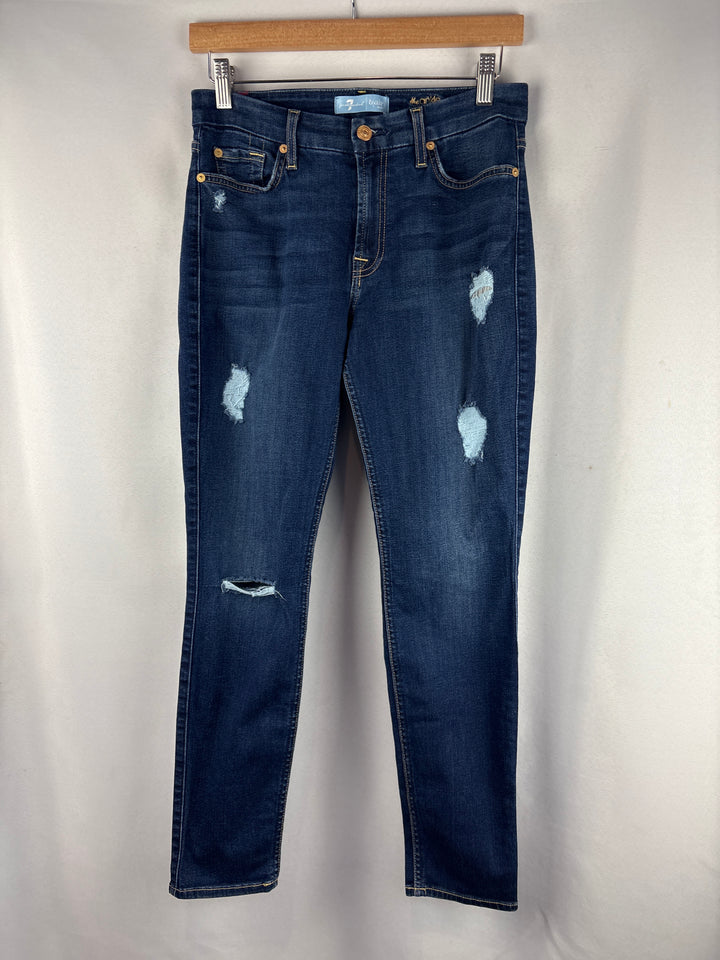 Women’s 7 For All Mankind Size 28 Dark Blue Skinny Jeans