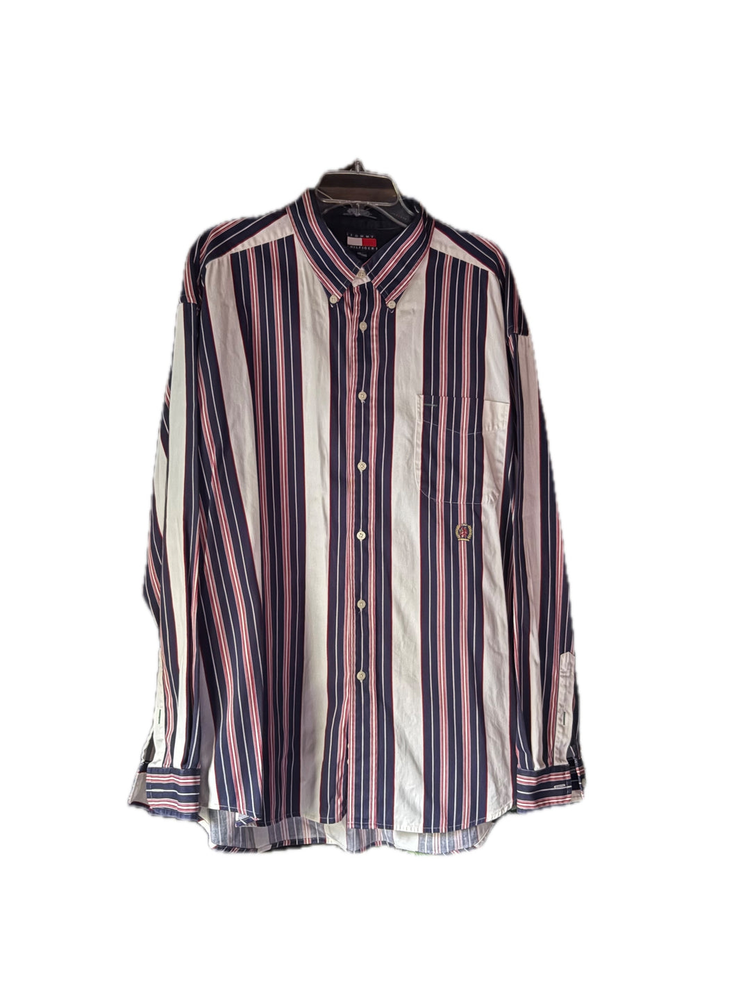 Tommy Hilfiger Vintage 90s Men Cotton Striped Button Down Shirt