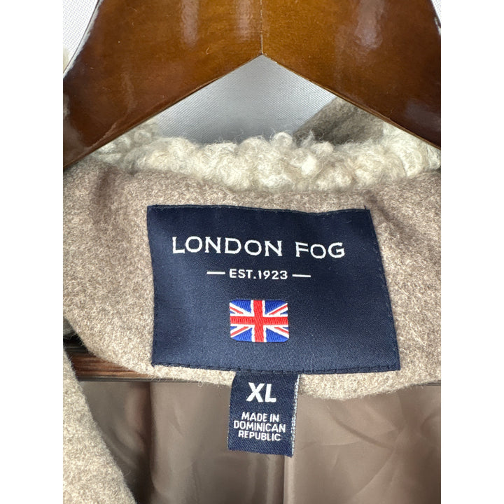 Women’s London Fog XL Beige Hooded Winter Coat