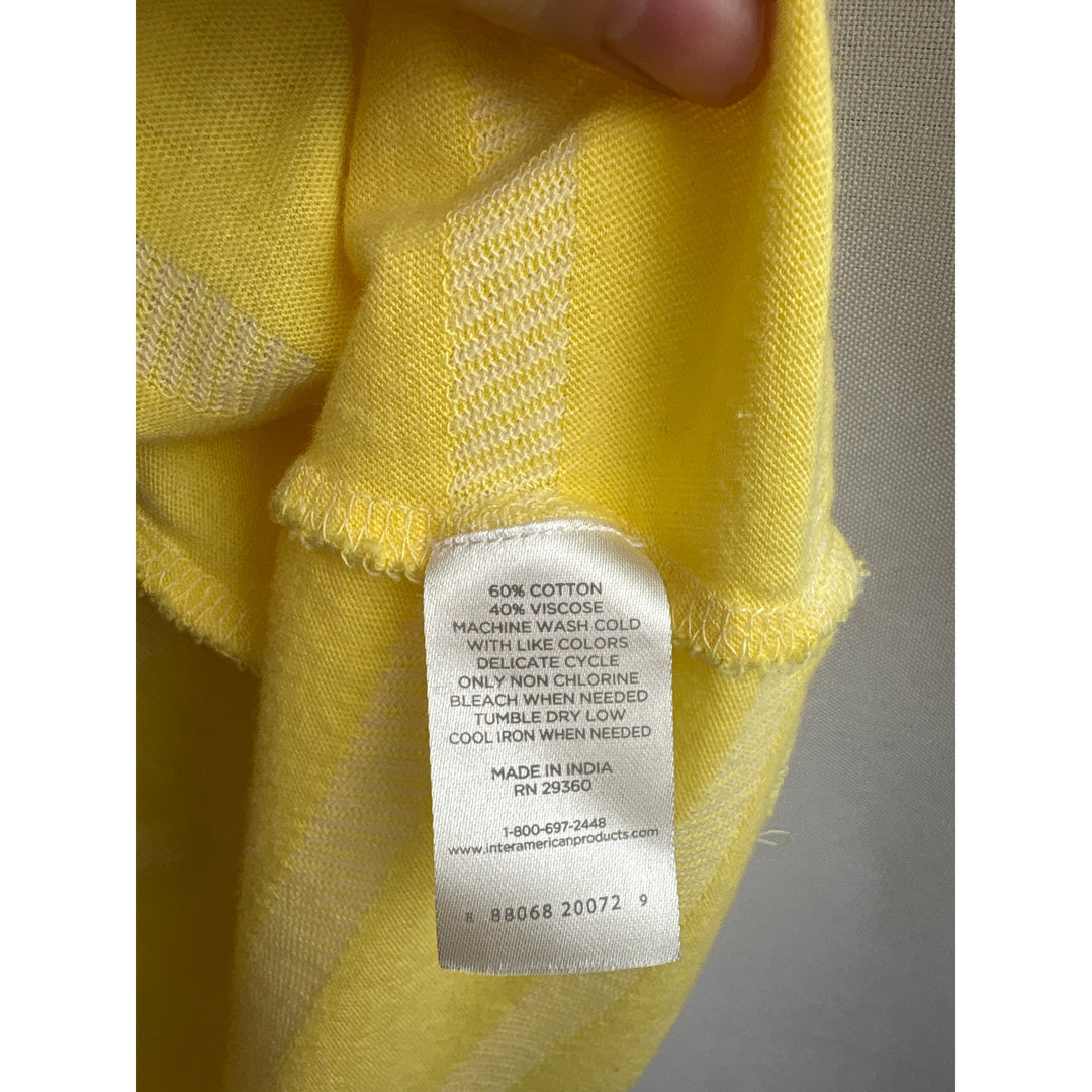 Women’s dip XL Yellow w/ White Striped T-Shirt