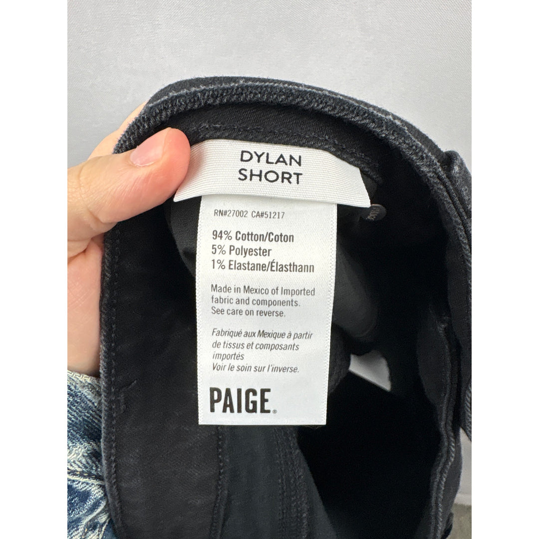 Women’s Paige Size 31 Black Mid Rise Jean Shorts