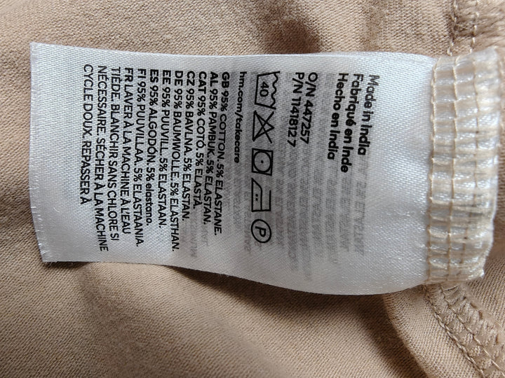Womens H&amp;M Divided Cropped T Shirt Beige XL