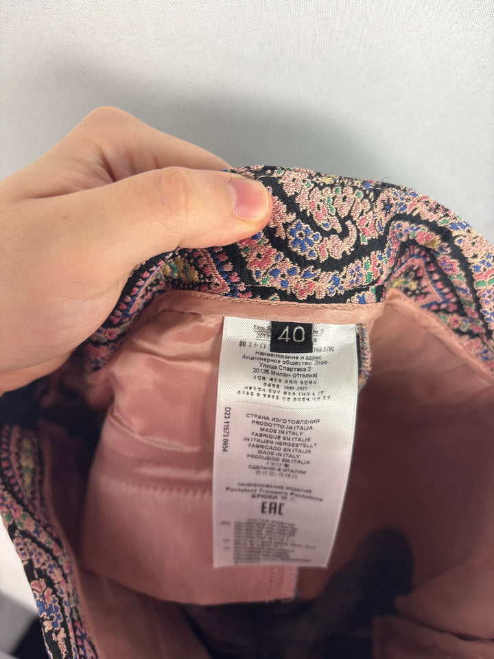 Women’s ETRO Size 40/42 Nude Abstract Patterned Pantsuit