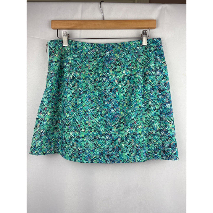 Women’s EP Pro Size 6 Teal Multicolor Golf Skort
