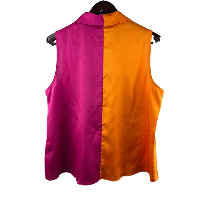 Women’s INC International Concepts XL Pink & Orange Faux Wrap Sleeveless Blouse