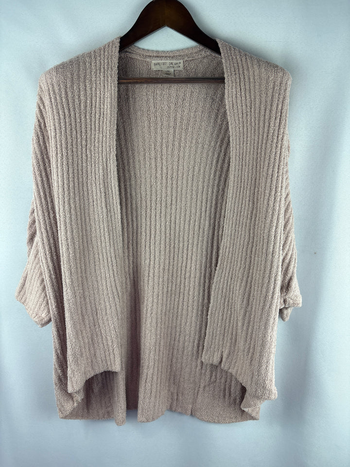 Women’s Barefoot Dreams L/XL Mauvish Beige Cardigan