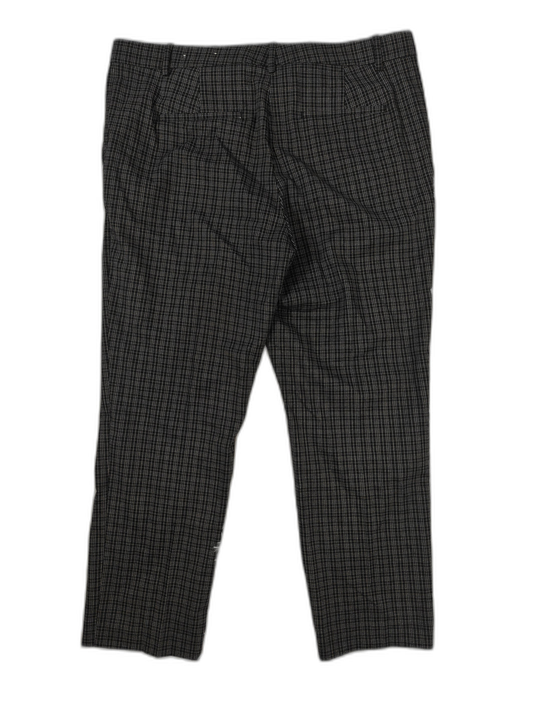 Womens Ann Taylor Dress Pants Black Plaid Size 12