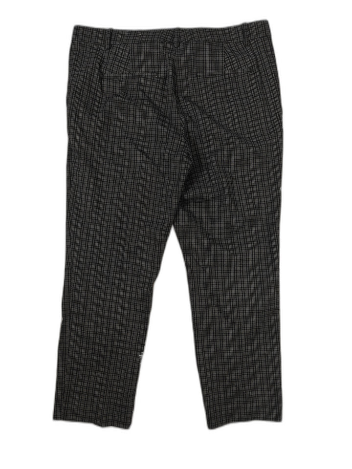 Womens Ann Taylor Dress Pants Black Plaid Size 12