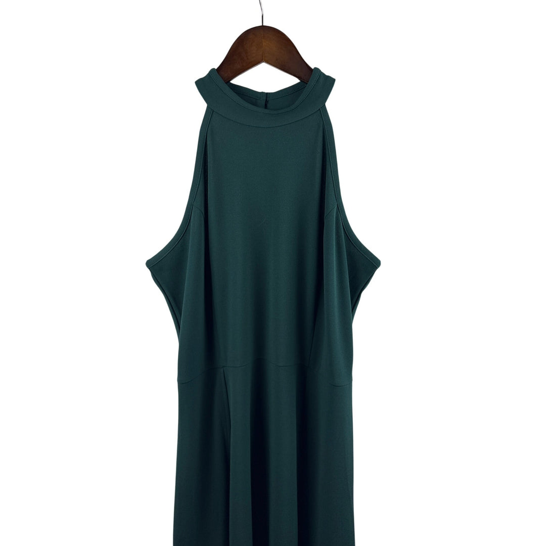 Women’s Mushare Large Dark Green Sleeveless Evening Dress