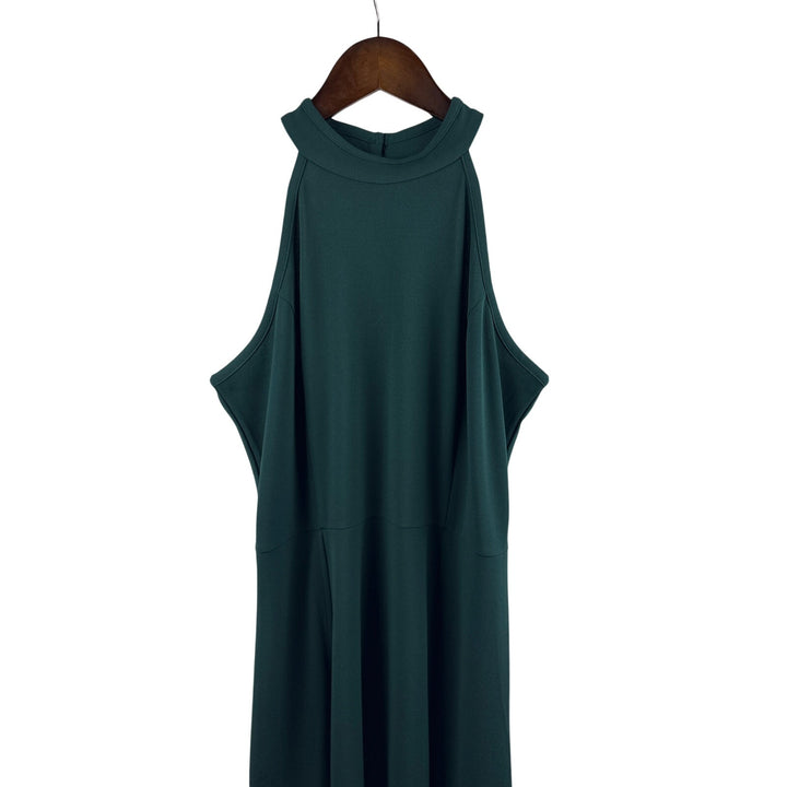 Women’s Mushare Large Dark Green Sleeveless Evening Dress