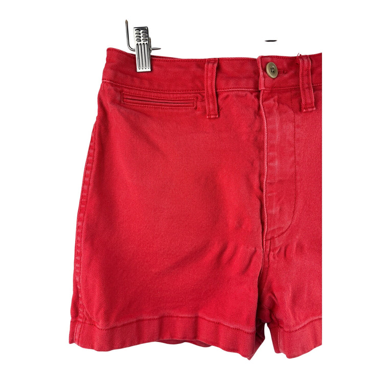 Women’s Madewell Size 27 Red High Waisted Mini Jean Shorts