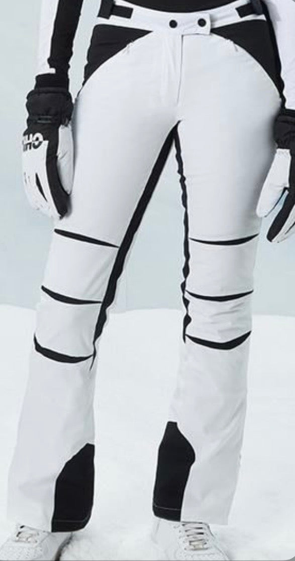 Forever 21 Y2K Black White Ski Pants Skinny Fit Winter Sportswear Small
