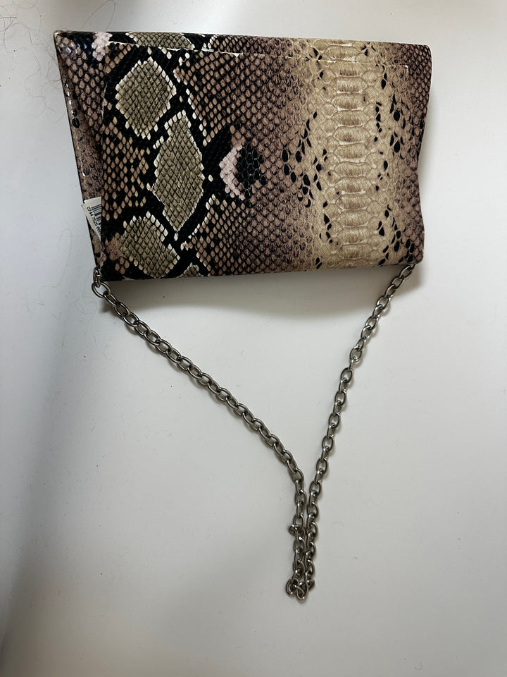 Tasha Nordstrom Snakeskin Print Envelope Clutch Chain Crossbody Bag