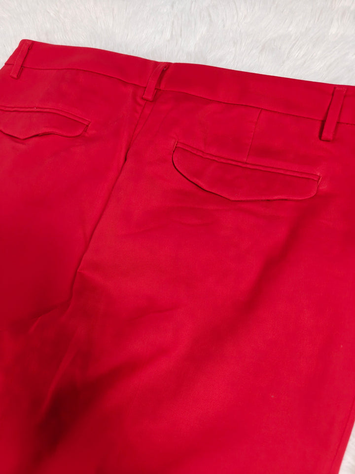 Gap Womens Red Modern Bootcut Pants Size 12 Long New Cotton Trousers