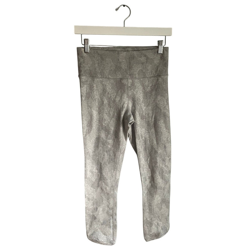 Athleta High Rise Chaturanga Capri Heathered Grey size Small tall Yoga Workout Training Gym Barre Pilates