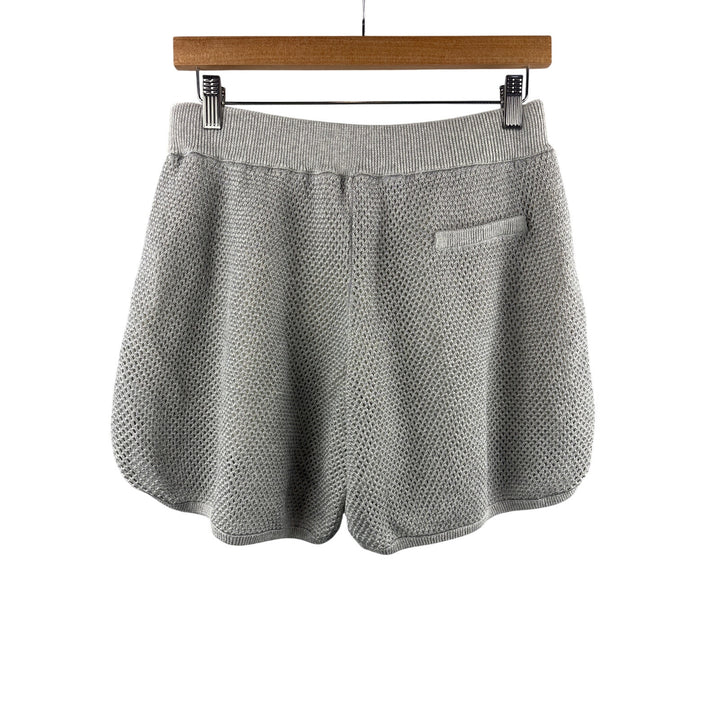 Women’s Brunello Cucinelli Small Silver Mesh Knit Shorts