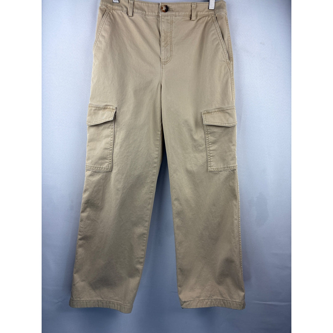 Loft Womens Cargo Pants Size 4 Beige Casual Cotton Spandex Blend Machine Washable