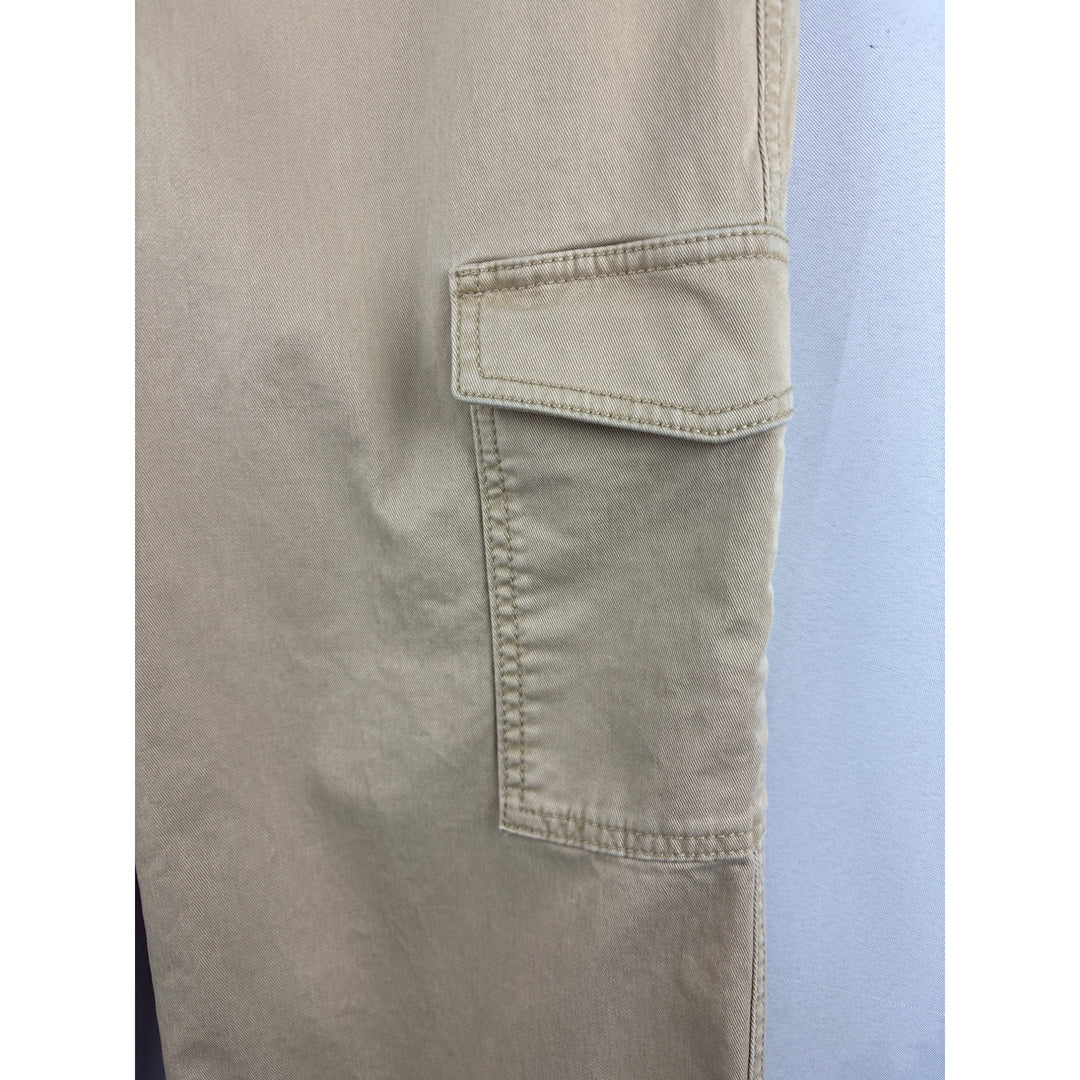 Loft Womens Cargo Pants Size 4 Beige Casual Cotton Spandex Blend Machine Washable