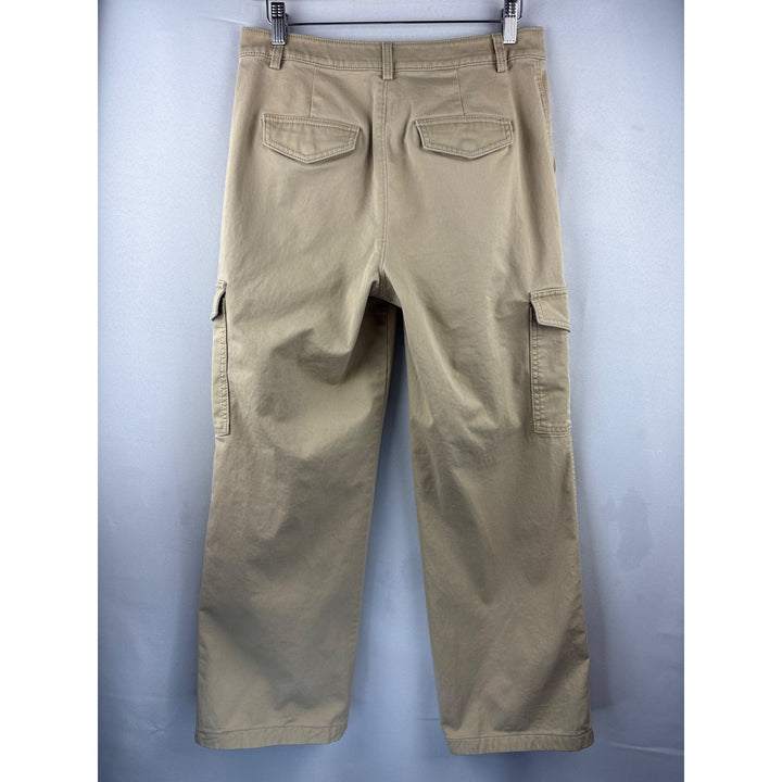 Loft Womens Cargo Pants Size 4 Beige Casual Cotton Spandex Blend Machine Washable