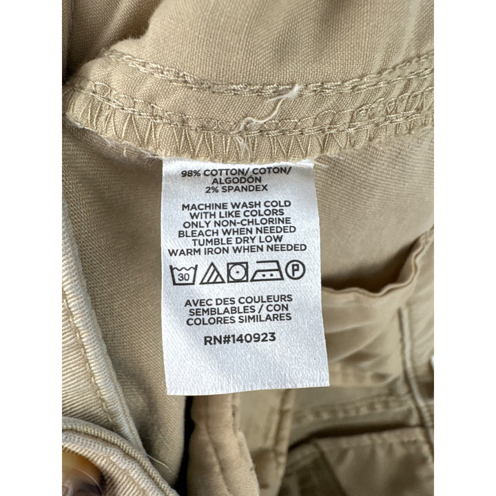 Loft Womens Cargo Pants Size 4 Beige Casual Cotton Spandex Blend Machine Washable