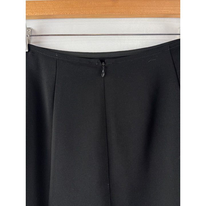 Drama Womens Black Polyester Flared Skirt Size 8