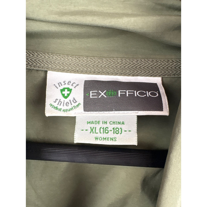 Women’s Exoffice XL Army Green Long Sleeve Windbreaker
