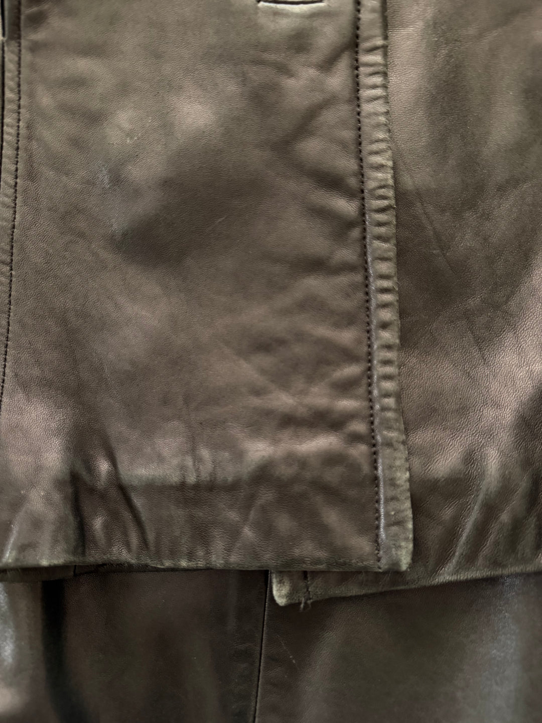 Vintage Calvin Klein Black 100% Leather Jacket Minimalist Y2K 90s